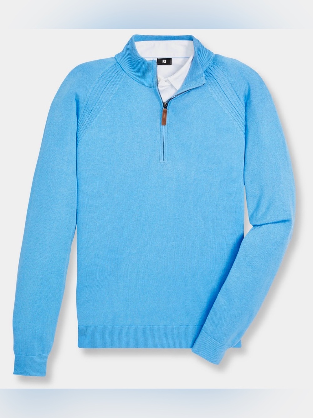 Brand New Men’s Size Large FootJoy Half Zip Golf Sweater Riviera Blue MsRP $180